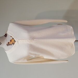 CIGNAL off white long sleeved ribbed top.  Size is Small